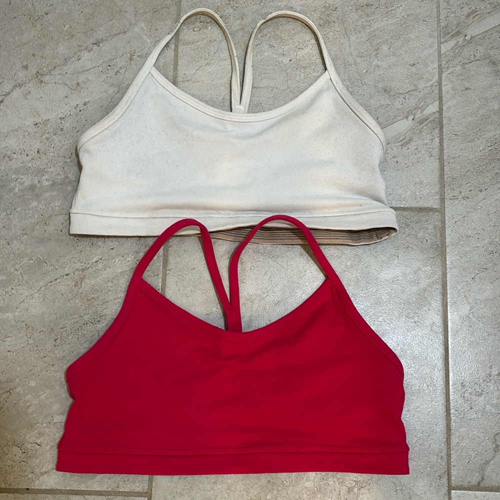 LULULEMON bra bundle, white and pink, preloved good condition